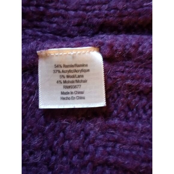 St. John's Bay Women's Size Large Wool/Mohair Blend Purple Sweater - Picture 7 of 8
